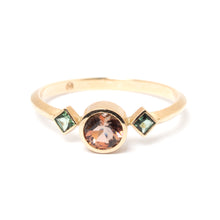 Load image into Gallery viewer, Andalusite and Tourmaline Gold Ring