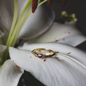 Ruby and Spinel Gold Ring
