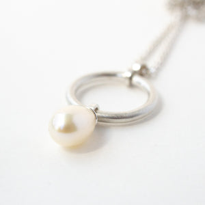 Pearl Drop Circle Pendant