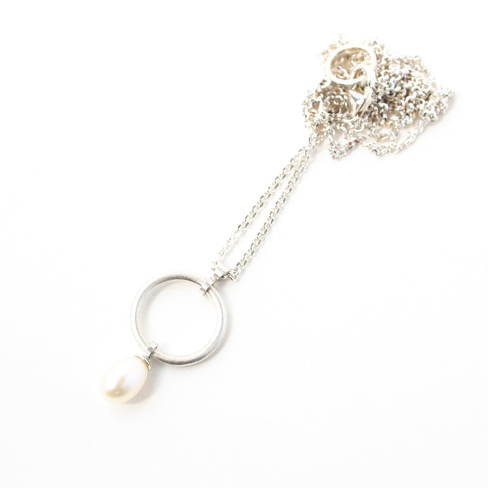 Pearl Drop Circle Pendant