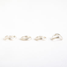 Load image into Gallery viewer, Double Bevelled Silver Ring