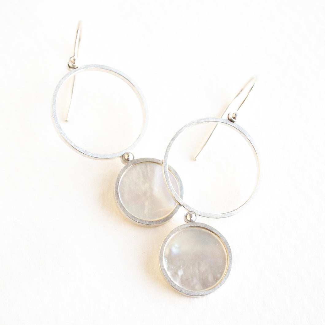 Mother of Pearl Dangly Earrings