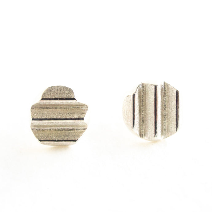 Triple Bevelled Dot Studs