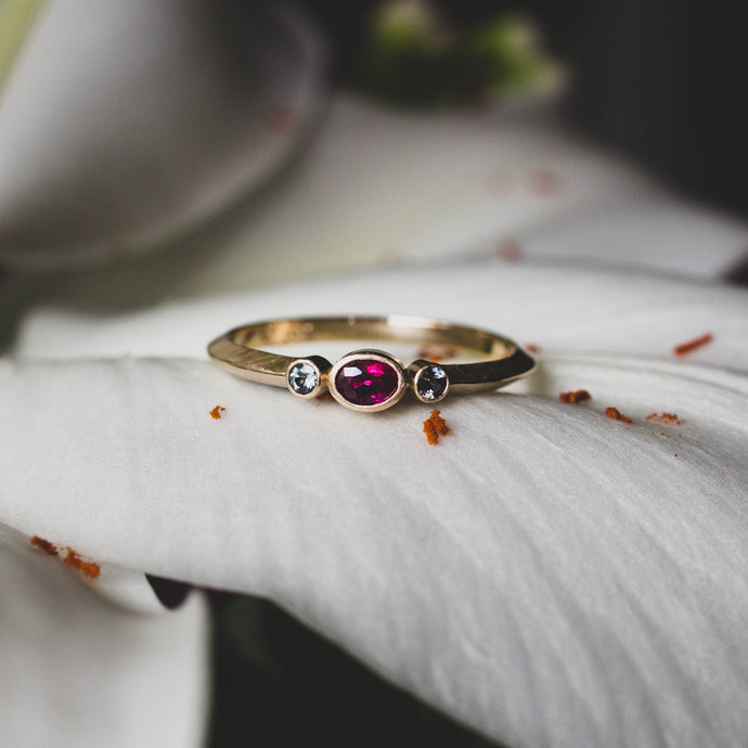 Ruby and Spinel Gold Ring