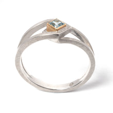 Load image into Gallery viewer, Double Sky Blue Topaz Silver Ring