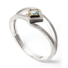 Load image into Gallery viewer, Double Sky Blue Topaz Silver Ring