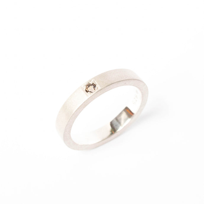 Smoky Quartz Pavé Ring