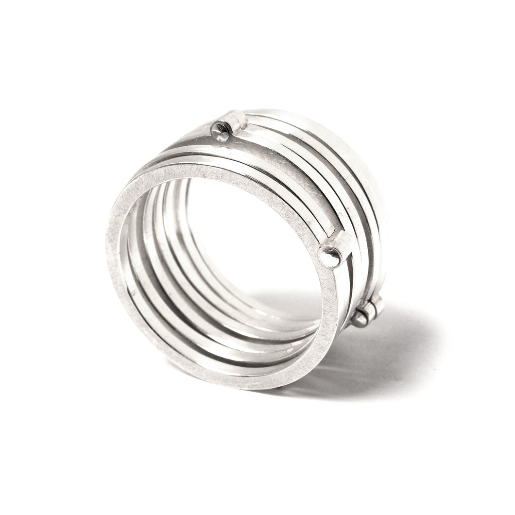 Riveted Stack Ring